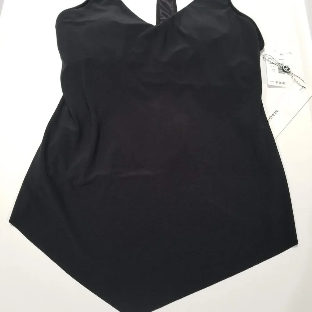 Magicsuit Solid Taylor Tankini Top Black Size 10 - Picture 5 of 11